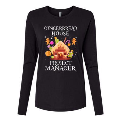 Gingerbread House Project Manager Decorating Baking Xmas Womens Cotton Relaxed Long Sleeve T-Shirt