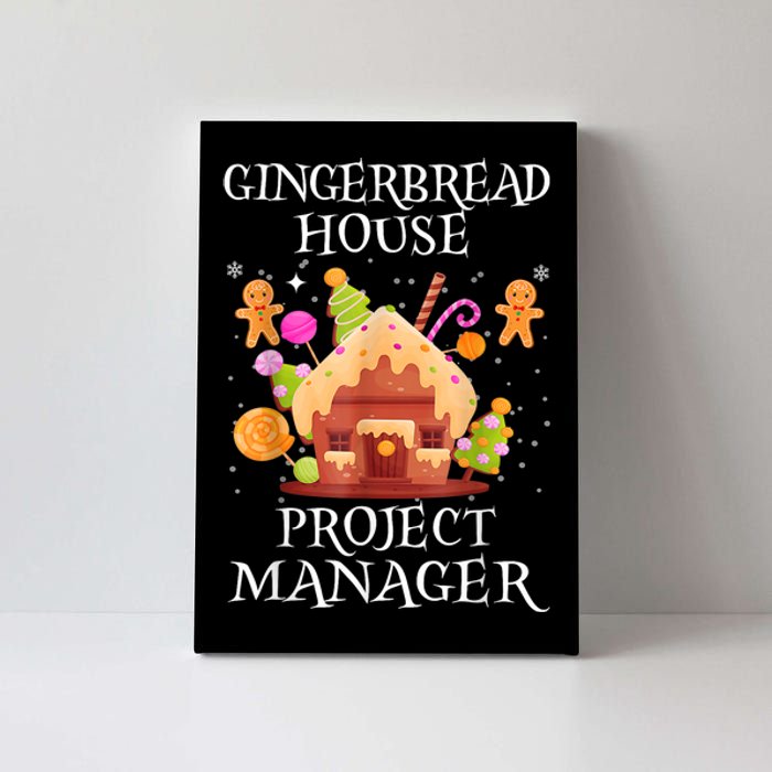 Gingerbread House Project Manager Decorating Baking Xmas Canvas