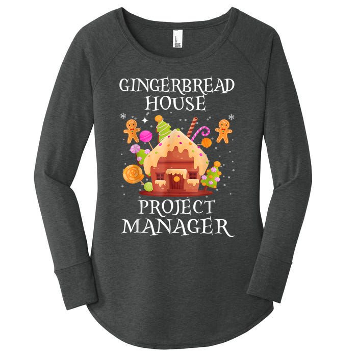 Gingerbread House Project Manager Decorating Baking Xmas Women's Perfect Tri Tunic Long Sleeve Shirt