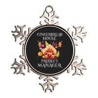 Gingerbread House Project Manager Decorating Baking Xmas Metallic Star Ornament