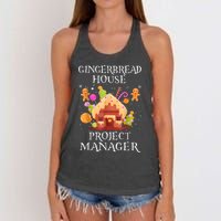 Gingerbread House Project Manager Decorating Baking Xmas Women's Knotted Racerback Tank