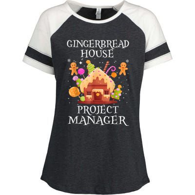 Gingerbread House Project Manager Decorating Baking Xmas Enza Ladies Jersey Colorblock Tee