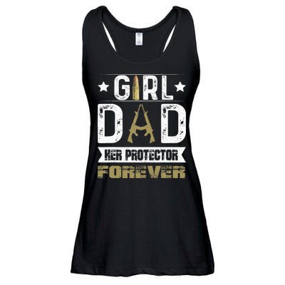 GirlDad Her Protector Forever Father Day Ladies Essential Flowy Tank