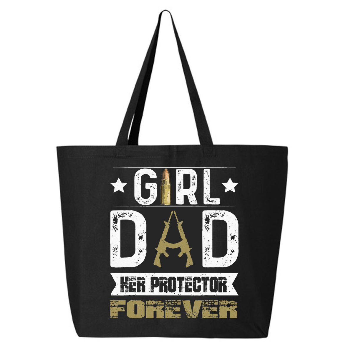 GirlDad Her Protector Forever Father Day 25L Jumbo Tote