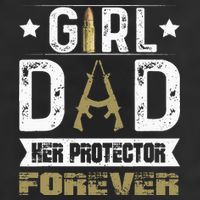 GirlDad Her Protector Forever Father Day 25L Jumbo Tote