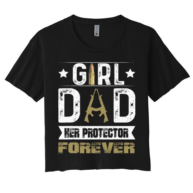 GirlDad Her Protector Forever Father Day Crop Top