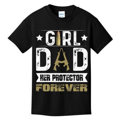 GirlDad Her Protector Forever Father Day Kids T-Shirt