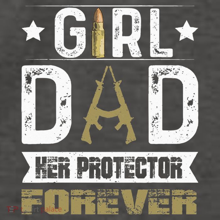GirlDad Her Protector Forever Father Day Vector Backpack