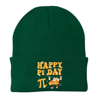 Groovy Happy Pi Day Mathematics Math Teacher Pi Day 3.14 Knit Cap Winter Beanie