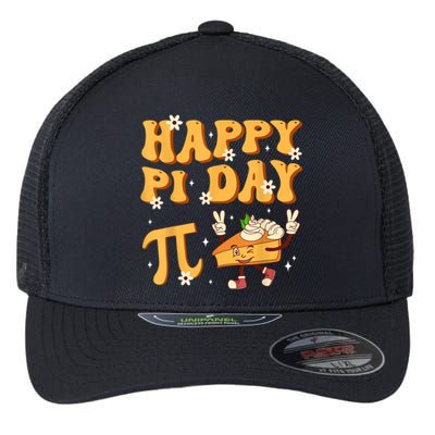 Groovy Happy Pi Day Mathematics Math Teacher Pi Day 3.14 Flexfit Unipanel Trucker Cap