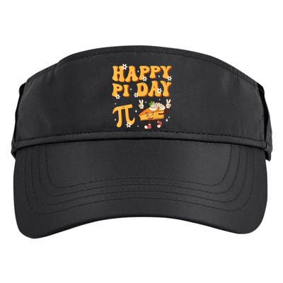 Groovy Happy Pi Day Mathematics Math Teacher Pi Day 3.14 Adult Drive Performance Visor