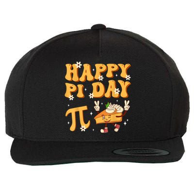 Groovy Happy Pi Day Mathematics Math Teacher Pi Day 3.14 Wool Snapback Cap