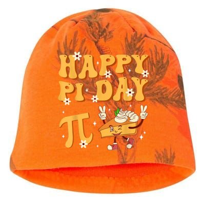 Groovy Happy Pi Day Mathematics Math Teacher Pi Day 3.14 Kati - Camo Knit Beanie