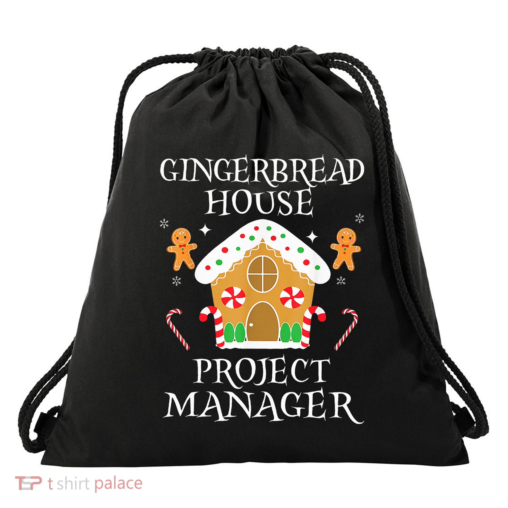Gingerbread House Project manager Decorating  Drawstring Bag