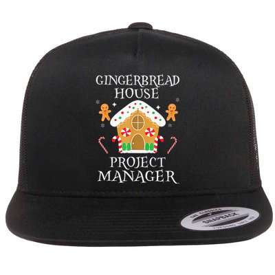 Gingerbread House Project manager Decorating  Flat Bill Trucker Hat