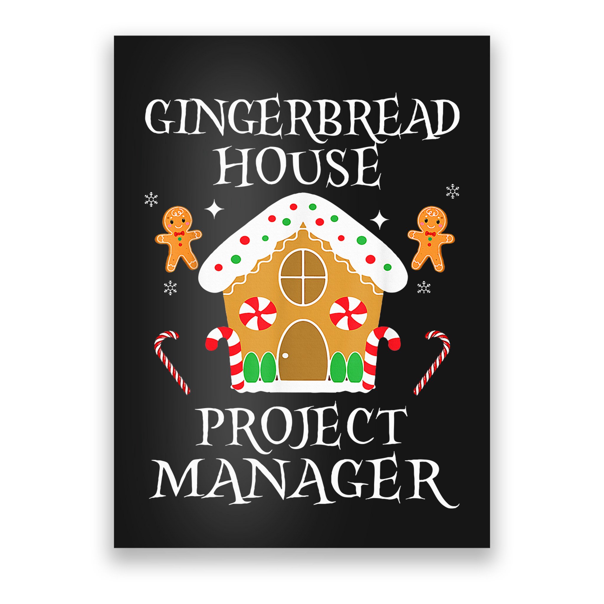 Gingerbread House Project manager Decorating  Poster