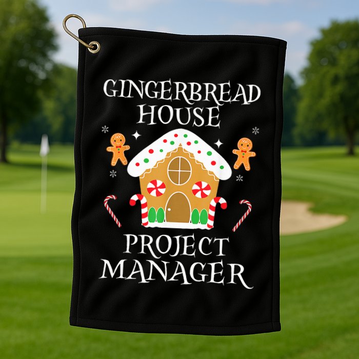 Gingerbread House Project manager Decorating  Golf Towel