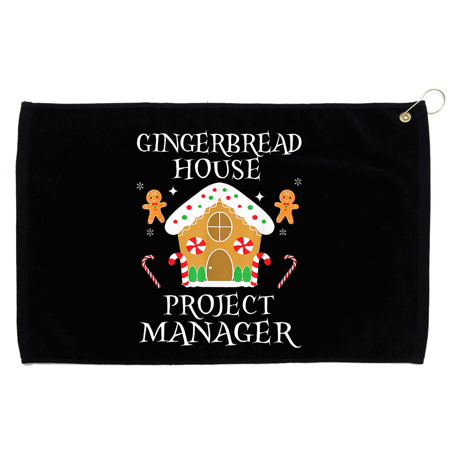Gingerbread House Project manager Decorating  Grommeted Golf Towel