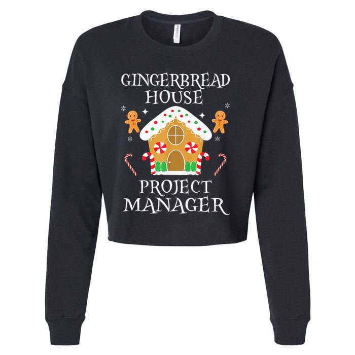 Gingerbread House Project manager Decorating  Cropped Pullover Crew