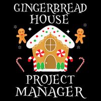 Gingerbread House Project manager Decorating  Cropped Pullover Crew