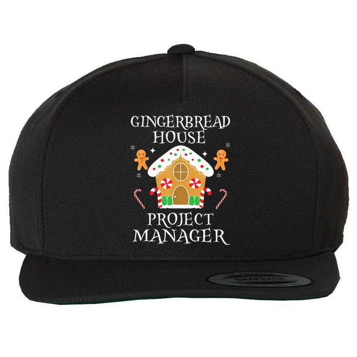 Gingerbread House Project manager Decorating  Wool Snapback Cap