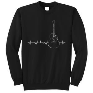 Guitar Heartbeat Pulse Musical Theme Sweatshirt