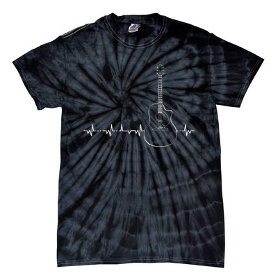 Guitar Heartbeat Pulse Musical Theme Tie-Dye T-Shirt