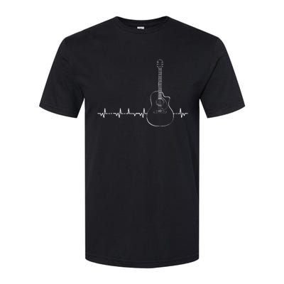 Guitar Heartbeat Pulse Musical Theme Softstyle CVC T-Shirt