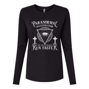 Ghost Hunter Paranormal Investigator Womens Cotton Relaxed Long Sleeve T-Shirt