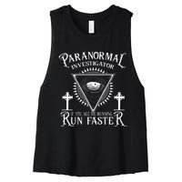 Ghost Hunter Paranormal Investigator Women's Racerback Cropped Tank