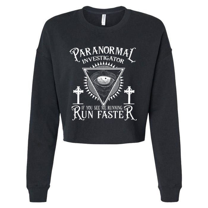 Ghost Hunter Paranormal Investigator Cropped Pullover Crew