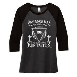 Ghost Hunter Paranormal Investigator Women's Tri-Blend 3/4-Sleeve Raglan Shirt