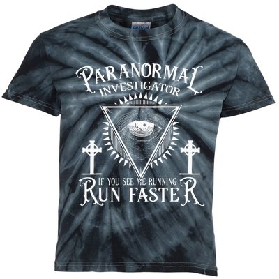 Ghost Hunter Paranormal Investigator Kids Tie-Dye T-Shirt