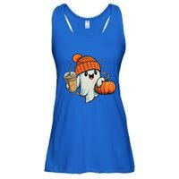 Ghost Hold Pumpkin Ing Coffee Halloween Iced Coffee Gift Ladies Essential Flowy Tank