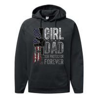 GirlDad Her Protector Forever Funny Father Performance Fleece Hoodie