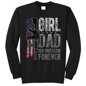 GirlDad Her Protector Forever Funny Father Sweatshirt