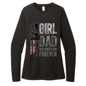 GirlDad Her Protector Forever Funny Father Womens CVC Long Sleeve Shirt