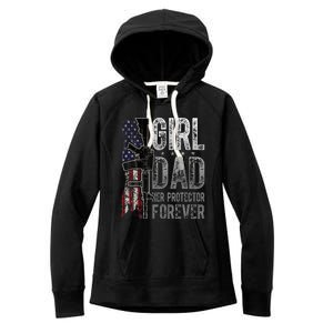 GirlDad Her Protector Forever Funny Father Women's Fleece Hoodie