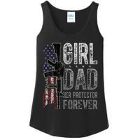 GirlDad Her Protector Forever Funny Father Ladies Essential Tank