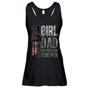 GirlDad Her Protector Forever Funny Father Ladies Essential Flowy Tank