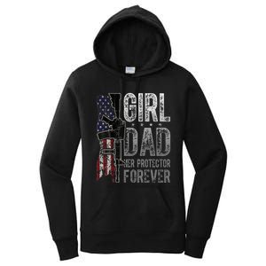 GirlDad Her Protector Forever Funny Father Women's Pullover Hoodie