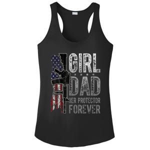 GirlDad Her Protector Forever Funny Father Ladies PosiCharge Competitor Racerback Tank