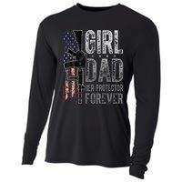 GirlDad Her Protector Forever Funny Father Cooling Performance Long Sleeve Crew