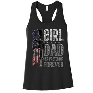 GirlDad Her Protector Forever Funny Father Women's Racerback Tank