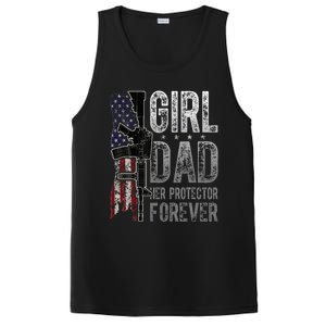 GirlDad Her Protector Forever Funny Father PosiCharge Competitor Tank