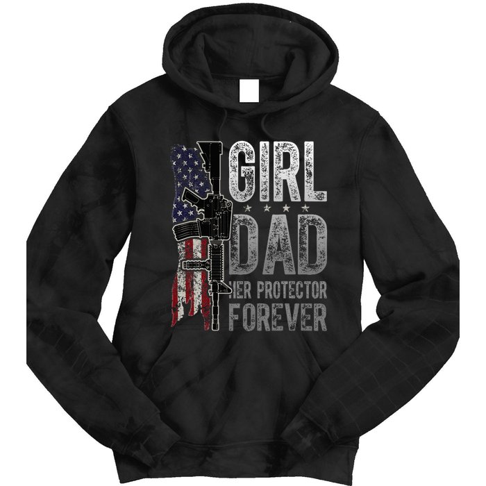 GirlDad Her Protector Forever Funny Father Tie Dye Hoodie