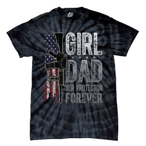 GirlDad Her Protector Forever Funny Father Tie-Dye T-Shirt