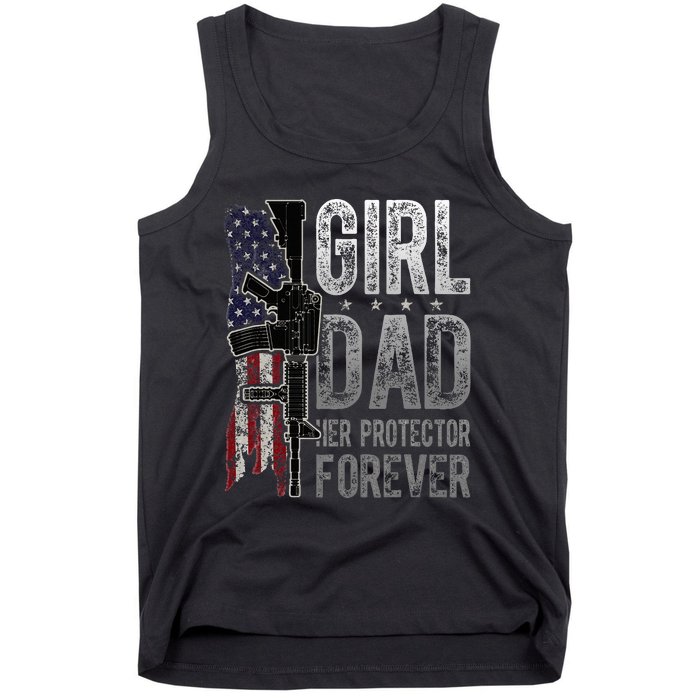 GirlDad Her Protector Forever Funny Father Tank Top