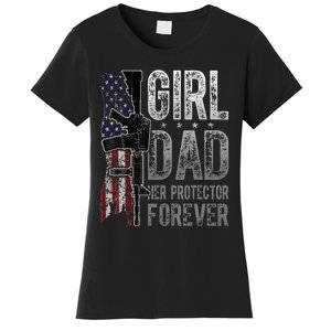 GirlDad Her Protector Forever Funny Father Women's T-Shirt