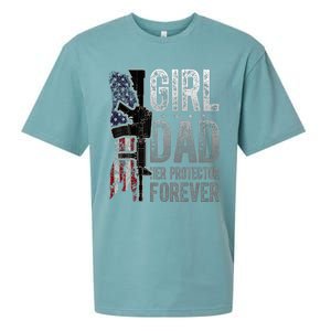 GirlDad Her Protector Forever Funny Father Sueded Cloud Jersey T-Shirt